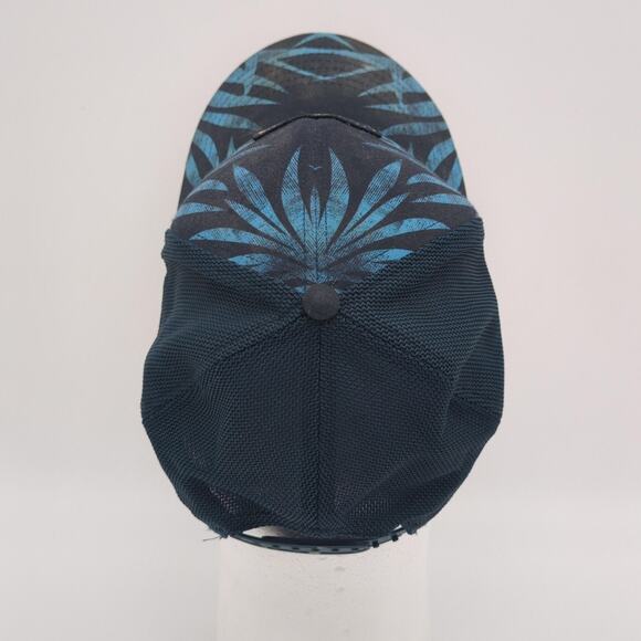 Costa Del Mar Hat Cap Snap Back Blue Palm Mesh Trucker Patch Tropical Fishing - Picture 7 of 11